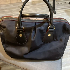 MZ Wallace schwarze Nylon-Geldbörse mit zwei Griffen schwarz Lackledergriffe & -borte - Bild 1 von 13
