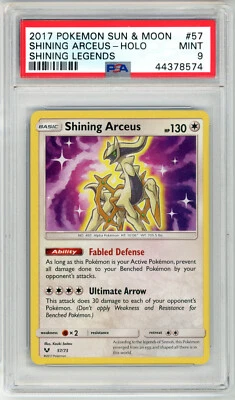 POKEMON SHINING LEGENDS SHINING ARCEUS #57 HOLO FOIL PSA 9 MINT #44378574 - Image 1 of 2