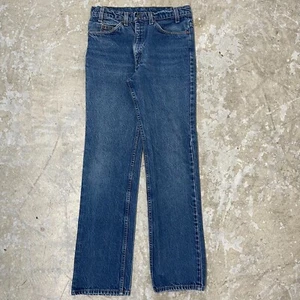 Jeans vintage Levis 517 uomo 30x32 USA blu stivaletto taglio linguetta arancione etichetta demim 32x34 - Foto 1 di 16