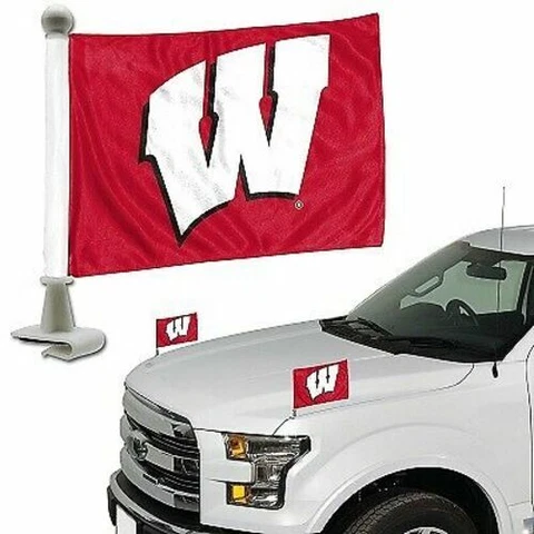 Wisconsin Badgers NCAA Ambassador Car Flag Set Cover