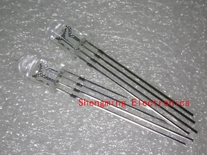 1000PCS LED 5mm RGB Common Cathode 4Pin Tri-Color Emitting Diodes Water clear - Picture 1 of 1