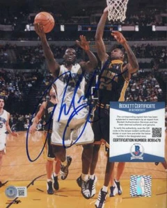 JAMAL MASHBURN NEW ORLEANS HORNETS SIGNED 8X10 PHOTO BECKETT BC60478 - Picture 1 of 1