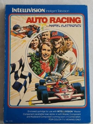 Auto Racing (Mattel Intellivision, 1980) CIB Used Video Game - Image 1 of 4