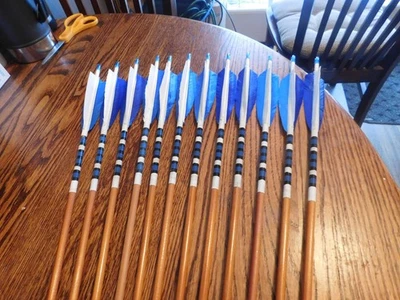 One Dozen New  Matching Cedar Arrows - Image 1 of 4
