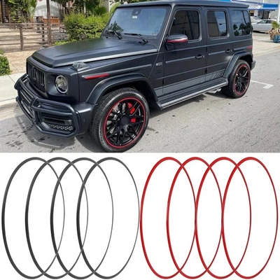 For Mercedes-Benz G-Class G63 AMG 4PCS Wheel Rim Protector Guards Rings Aluminum - Image 1 of 4
