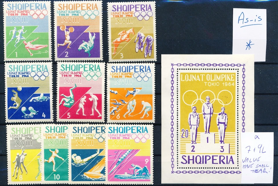 LS64950 Bulgaria 1964 Juegos Olímpicos de Tokio lote fino COMO ESTÁ - Imagen 1 de 1