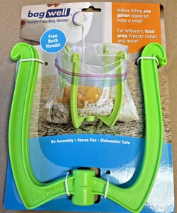 Bag Well Sealable Bag Holder Adjustable Stand for Ziploc Gallon - Picture 1 of 7