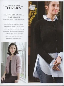 CHURCHMOUSE CLASSICS QUINTESSENTIAL CARDIGAN -Knitting Pattern -  DK - Picture 1 of 9