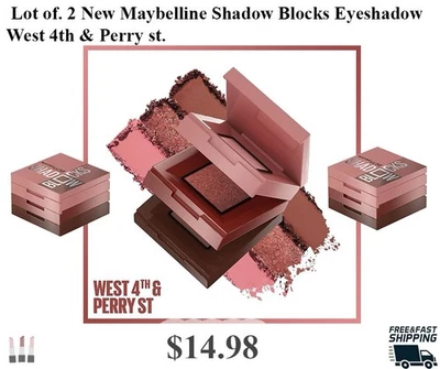 Maybelline shadow Blocks 20 west 4th & perry st Lot Of 2 - Image 1 of 2