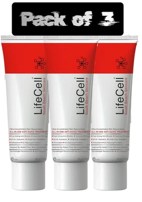 Paquete de 3 South Beach LiveCell cuidado de la piel: tratamiento antienvejecimiento todo en uno 2,54 oz NUEVO Foto 1 de 4