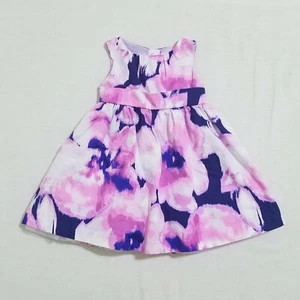 Gymboree Dressed Up 12-18 Month Pink Blue Sleeveless Dress Abstract Floral - Picture 1 of 8