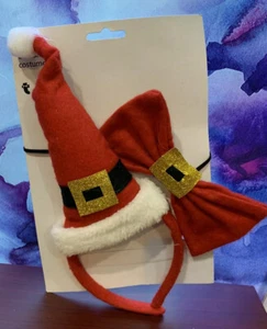 WEIHNACHTSMANN STIRNBAND MÜTZE & FLIEGE PASSEND SUPER SÜSS URLAUB SPASS!! - Bild 1 von 1