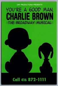 Postcard Theatre 2000 You’re A Good Man Charlie Brown New Yorker Toronto C - Picture 1 of 2