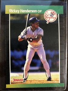 1989 Donruss # 245 Rickey Henderson Baseball Card, New York Yankees