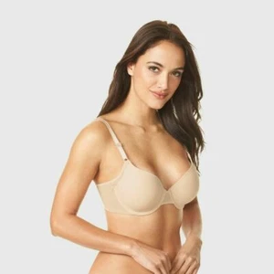 NWT Simply Perfect by Warner's Women's Underarm Smoothing Mesh Underwire Bra - Picture 1 of 2