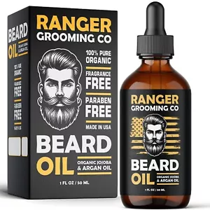 Beard Oil for Men and Beard Softener 100% Pure Natural Mustaches and Moisturizer - Picture 1 of 5