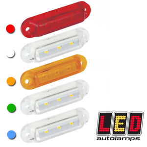 LED AUTOLAMPS Compact 12v or 24v Side Rear Front Marker Lights RED AMBER WHITE