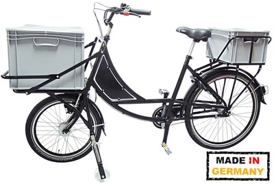 Lastenfahrrad Werksfahrrad mit Rollenständer inkl. 2 Behälter und Auflagedeckel - Bild 1 von 3