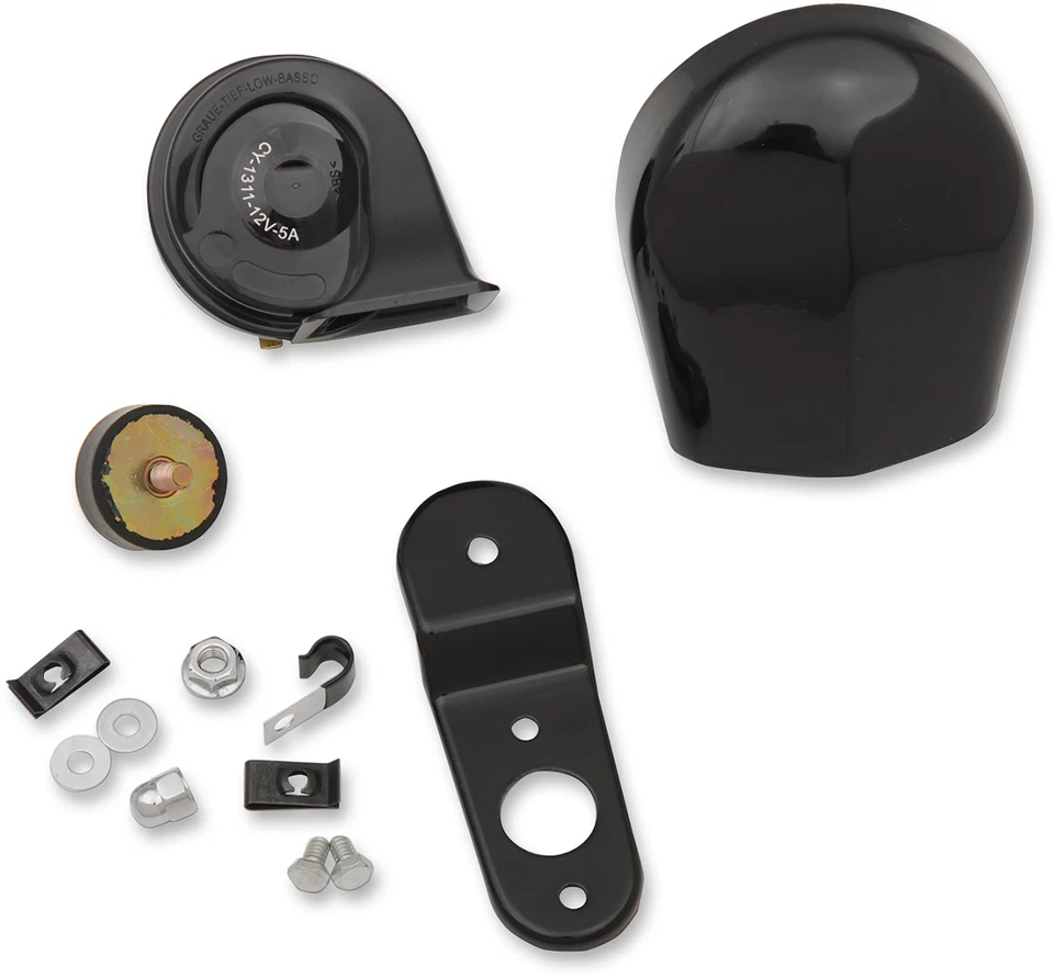 Drag Specialties Black 110db Electric Horn Kit For 84-19 Harley Dyna Touring XL Foto 1 de 1