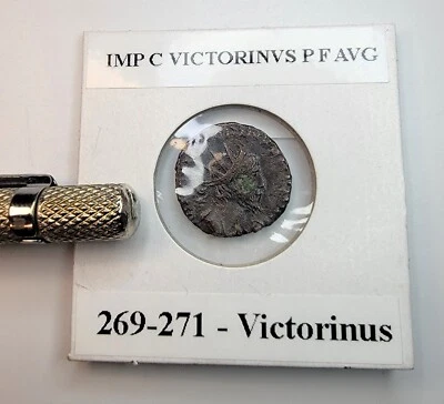 Victorinus Antoninianus Æ RIC V 61 IMP C VICTORINVS P F AVG / PROVIDENTIA AVG - Image 1 of 4