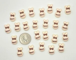 20pcs x 3/4" Small Resin Bunny/Love/Polka Dot Bow Flatback Embellishments SB255 - Picture 1 of 1