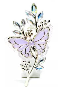 Pretty Lilac Purple Butterfly Wallflower Plug In w/Gems Bath & Body Works Unlit - Picture 1 of 4