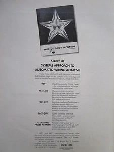 9/1972 PUB HUGHES FLUGZEUG AUTOMATISIERTE KABELANALYSE ELEKTRISCHE ELEKTRONISCHE ANZEIGE - Bild 1 von 1