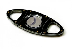 Polished Gun Metal Double Blade Guillotine Cutter - Picture 1 of 2