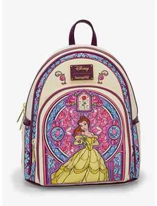 Loungefly Disney Beauty and the Beast Belle Stained Glass Portrait Mini Backpack - Picture 1 of 6