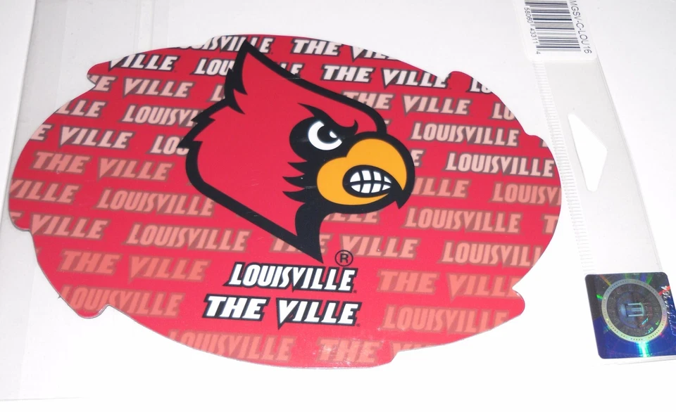 NCAA 1 Pair Louisville Cardinals 6 7/16" Wide x 4 3/8" High Magnets - Image 1 of 1