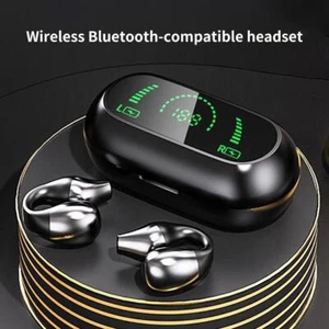 Wireless Bluetooth Sport Headset 5.3 Earbuds Ear Clip Bone Conduction Headphones - Picture 1 of 11