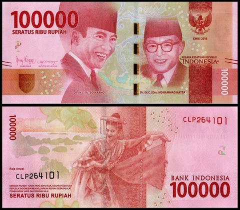 Indonesia 100,000 Rupiah Banknote, 2019, P-160d, UNC  USA SELLER Cover
