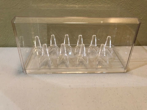 Championship 10 Ring NBA NHL MLB NCAA Championship Ring Display Case w/10 Stands Cover