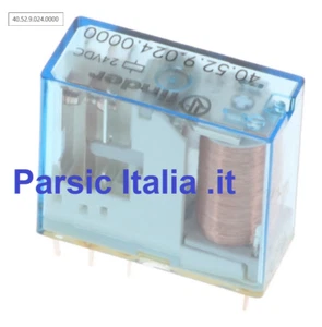 40.52.9.024.0000 24V FINDER RELAY PCB/Plug-In DPDT 8A 250V 24VDC 8PIN ( = 20 PZ) - Foto 1 di 4