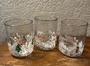 Anthropologie Festive Icon Juice Glass-Christmas Tree, Candy Cane, or Snowman