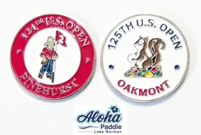 Marcadores de bola de golfe 2024 2025 US OPEN Championship Pinehurst Oakmont vermelho QTD=2 - Imagem 1 de 2