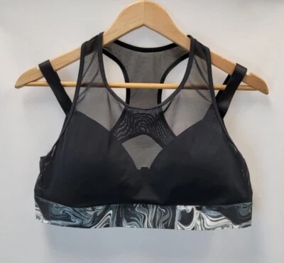 NWT Adore Me Micah Contour Plus Sports Bra Mesh Sports Black Women's Size 36C - Image 1 of 4
