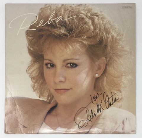 REBA McENTIRE “Reba” SIGNED Autograph Vinyl Record Country Album LP JSA COA Cover