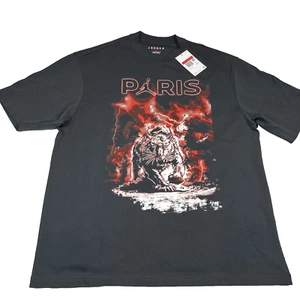 Air Jordan x PSG Paris Saint Germain Tiger Graphic T-Shirt Large FV7734-045 - Picture 1 of 12
