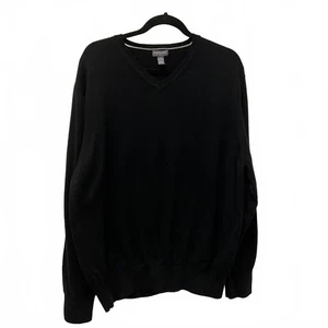 Van Heusen Flex Herren Gr. 2XL XXL V-Ausschnitt Baumwolle Acryl Mischung Pullover Schwarz - Bild 1 von 8