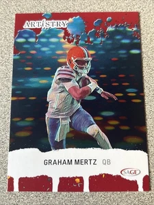 2025 Sage Artistry Red #75 Graham Mertz RC - Picture 1 of 2