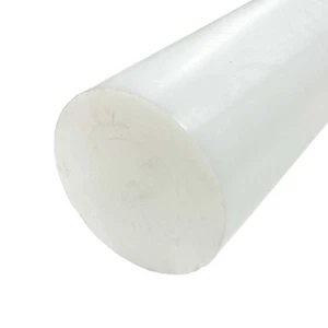 1.500 (1-1/2 inch) x 18 inches, UHMW Polyethylene Round Rod, Natural - Foto 1 di 1