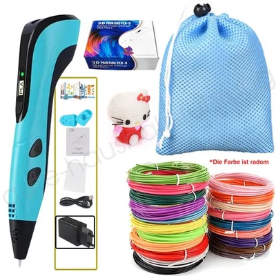 DIY Kinder 3D Stifte Set 3D Druckstift 50m 10Farben PLA Filament 3D Printing Pen - Bild 1 von 4