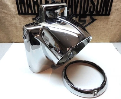 OEM HARLEY '94-02 ROAD KING CHROME NACELLE PIECES FOR HEADLIGHT WITH AUX TOGGLES - Image 1 of 4