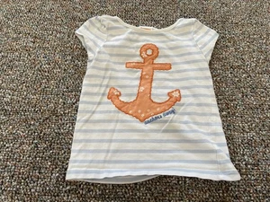 Gymboree Girls Striped Anchor Top 12-18M - Picture 1 of 2