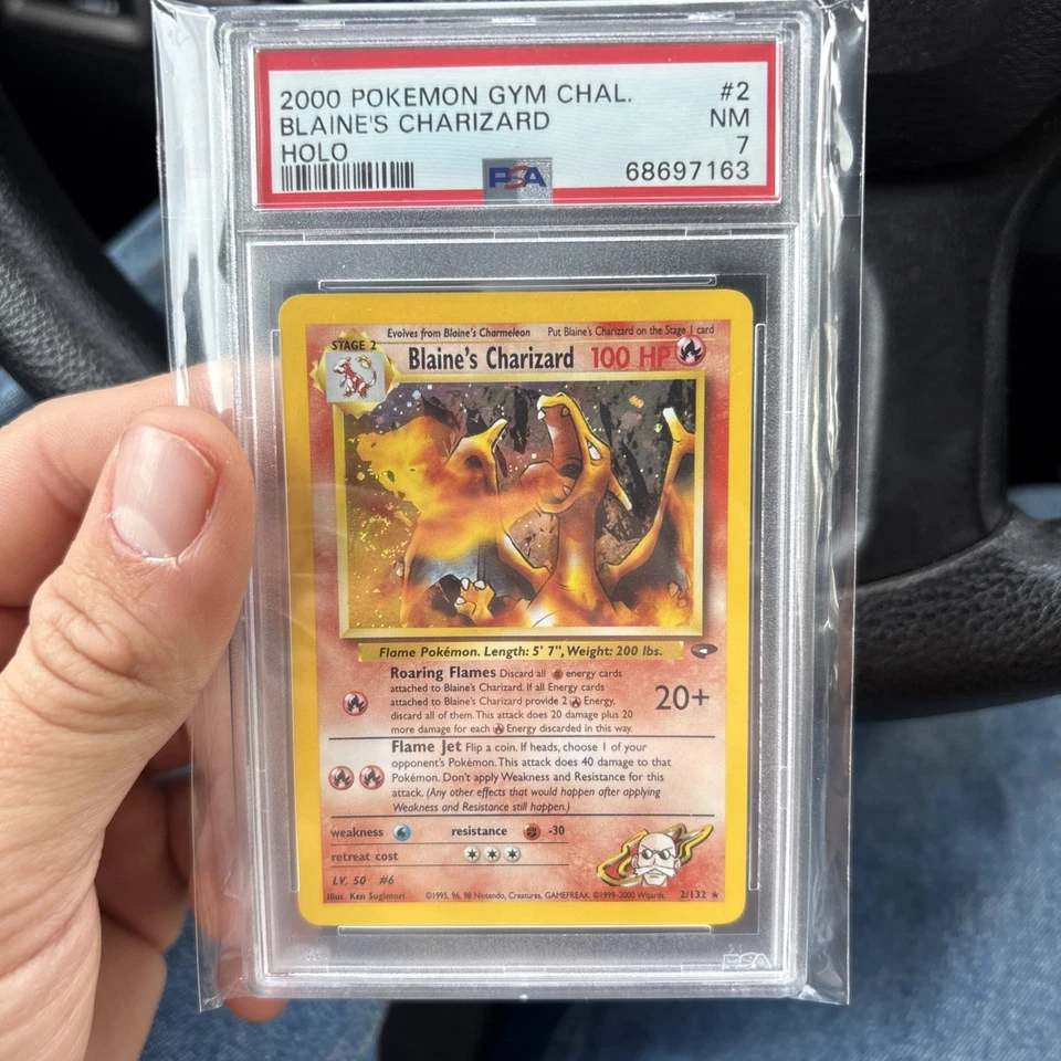 2000 Pokemon Gym Challenge #2 Blaine's Charizard голограмма PSA 8 почти как новая MT - Изображение 1 из 4
