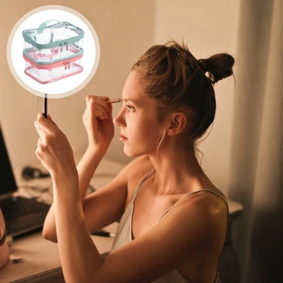  2 Pcs Trousse Transparente Maquillage Trousse-de-toilette Pochette - Photo 1/4