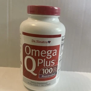 Dr. Sinatra Omega Q Plus 100 mg CoQ10 Resveratrol 180 Softgels - New! Exp 1/2027 - Picture 1 of 4