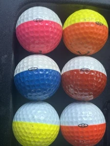 PING EYE GOLF BAlls Logo Blue Tree Pink Yellow Orange Red Rare Lot Of 6 - Picture 1 of 7