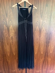 French Connection Maxi Evening Chiffon Dress - Black - Size 8 - Picture 1 of 6